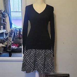 Mixed-media Sweater Dress